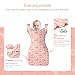 Organic 3-Way Wearable Swaddle Blankets Sleep Sacks with Arms Up, Hands Up Sleeping Sack Easy Diaper Changing Sleeping Bag for Baby Boy Girl Newborns Transitions to Arms-Free Calms Startle Reflex