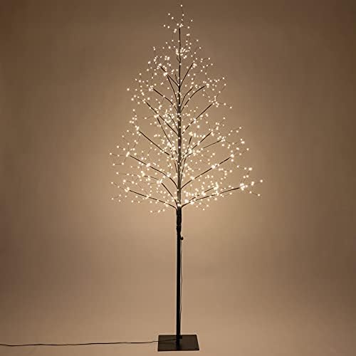 6 Ft Black Fairy Light Tree Light Decor LED Tree Room Decor with 750 Warm White LED Fairy Lights