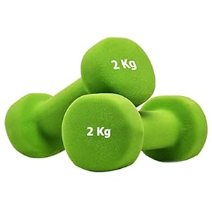 Mancuernas de neopreno para gimnasio y gimnasio en casa, antideslizantes, de 0,5 a 6 kg, par o individual