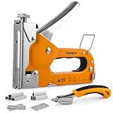 TOOLMAYS Handtacker Set inkl. 800 Klammern | Profi Tacker für Holz mit Klammerentferner und Kunststoffbox | Tackerpistole für Möbel, Stoff und Folie