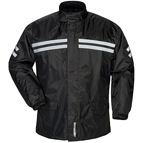 Tourmaster T/M Shield Two-Piece Rainsuit (X-Small, Black)