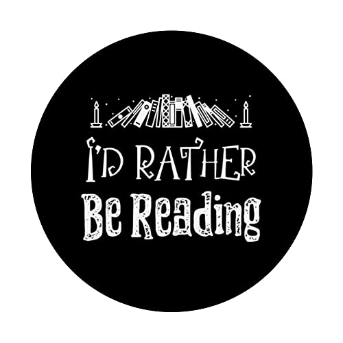Book Lover Bookish Reading Bookworm Bibliophile Nerd Geek PopSockets Swappable PopGrip, Black - Image 3