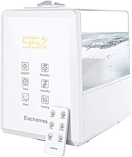Elechomes Humidifiers for Bedroom Baby Room, Ultrasonic Humidifier 6L, Warm and Cool Mist, Dual 360° Mist Nozzles with Remote, Sleep Mode, LED Touch Display, 12 Hours Timer - EC5501