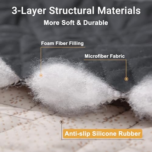 RHF AntiSlip Loveseat Covers For Leather Sofa, Couch