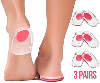 Gel Heel Cups Plantar Fasciitis Inserts - Silicone Heel Cup Pads for Bone