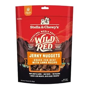 Stella & Chewy’s Wild Red Jerky Nuggets Dog Treats Bundle (Beef & Lamb + Chicken & Duck)