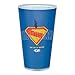 Paladone Superman Drinking Glass 440ml, Officially Licensed DC Comics Glassware Tumbler for Superhero Fans, Fun Gift, Movie Merchandise, Blue