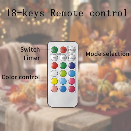 Image of 3PCS Orange Pumpkin Flameless Pillar Candle Battery Operated | Maple Leaf LED Candles with Timer Remote for Fall,Harves, Autumn,Thanksgiving