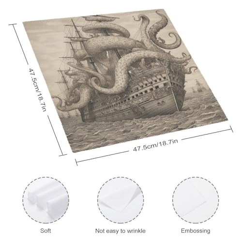 Servilletas de Tela Decorativas Estilo Pirata 6 Unidades miniatura 2
