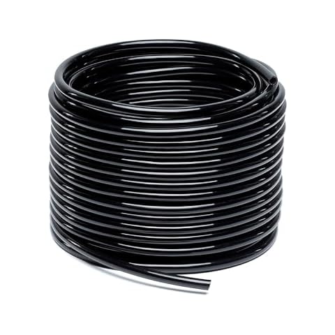 URANT 100 Ft (30 m)1/4 Drip Irrigation Tubing Drip Line,for Irrigation Tubing,Drip Irrigation Hose,Drip Irrigation System,Drip Line Black Cover