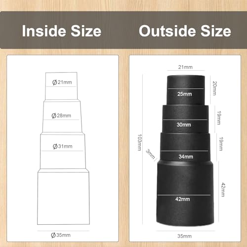 3 Pcs Universal Vacuum Adapter,Vacuum Clearner Adapter for Power Tools,Sander Dust Extraction Hose Adaptor for Makita Random Orbital Sander, Jigsaw, Circular Saw Reducer Accessories 5 3 Pcs Universal Vacuum Adapter,Vacuum Clearner Adapter for Power Tools,Sander Dust Extraction Hose Adaptor for Makita Random Orbital Sander, Jigsaw, Circular Saw Reducer Accessories - Image 5