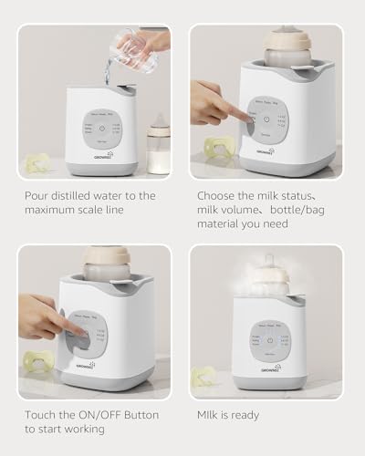Bottle Warmer, Baby Bottle Warmer Fast Baby Food Heater&Thaw BPA-Free Milk Warmer with Accurate Temperature Control for Breastmilk or Formula for Bottles - Image 8
