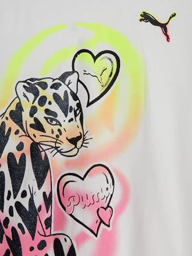Image of PUMA girls Short Sleeve T-shirt, Fashion Prints & Colors, Soft and Comfortable