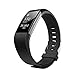 JUNYI Fitbit Charge 2 Bands,Classic Sports Watch Adjustable Replacement Comfortable Bands for Fitbit Charge 2 Fitness Smart Wristbands Strap (Black Large)
