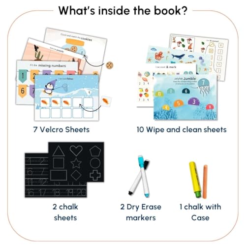 Image of Curious Cub Montessori Busy Book | Toddler Busy Binder for 2-5 Yrs | Activity Binder, Toddler Math Book |Educational Toys For 2 Year Old | Kids Learning Books