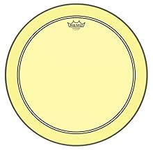 REMO PowerstrokeP3 Colortone's medium-strength, single-layer bass drum heads (single-layer 10-mil Mylar film) produce a focused and warm tone with distinctly mid-and low frequency components and clearly defined attack. The additional inlay ring provi...
