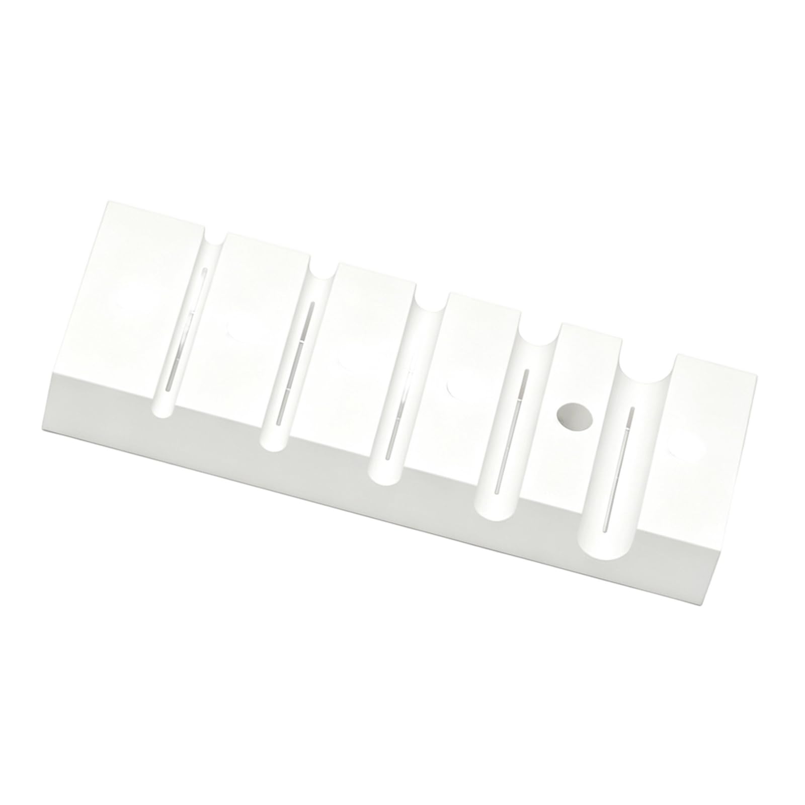Kfwfuaee White Wire Holder Stand Polymer Multi-Slot Stripping Guide 3.74In Cable Work Aid For Electricians And Household Projects Wire Holder Jig Cable Guide Prep Aid Hand Setup Slot Fixing Stand Appliance Service