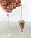 Jet Chakra Orgone Pendulum Dowsing Healing Meditation Pointed Orgonite Pendulum Scrying Dowser Orgone Energy Generator for Divination, Protection, Meditation, Wicca