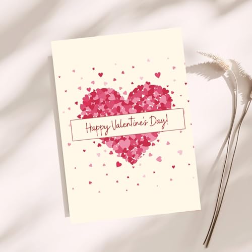 Half Engineer Hearts Printed Happy Valentine's Day Greeting Card ...