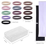 40 PCS Black Hair Ties for Thick Hair & Sweat HeadBands for Women,Hair Elastics No Damage with Plastic Box (2in Black) - Image 2
