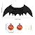 Fantasyon Halloween Pet Bat Wings Cat Dog Bat Costume Pet Costume with 2 Pumpkins bell for Halloween Cosplay Party
