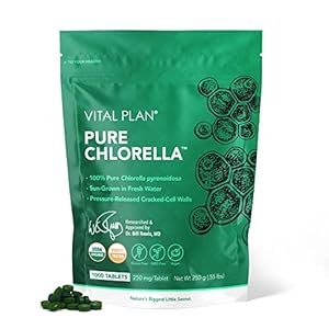 Vital Plan Pure Chlorella Tablets – Sun Grown Chlorella Pyrenoidosa Supplement by Dr. Bill Rawls w/ Broken Cell Wall…