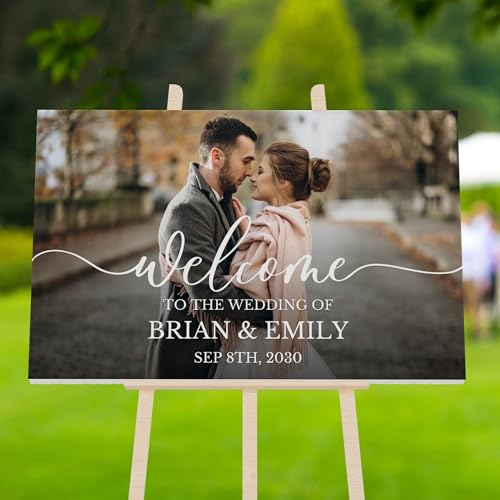 Custom Photo Wedding Welcome Sign