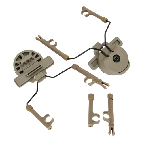 Tactical Headset Mounting Adapter for Comta III Headset, Compatible with Team Wendy 3.0 Version Helmets (Tan)
