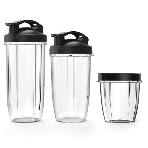 3 Replacement Cups with Lids for Consciot CB08 Blenders