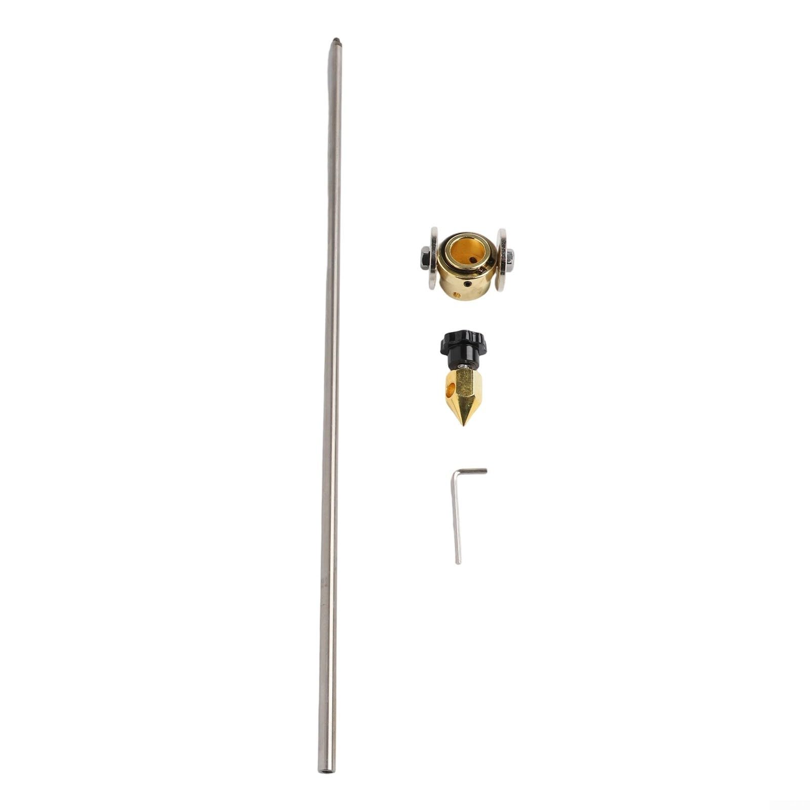 Guida di taglio circolare al plasma con ruota a rullo per bruciatore a bussola PT31 LGK40, barra di posizionamento in acciaio inox 460 mm, rullo in ottone, diametro minimo 25 mm