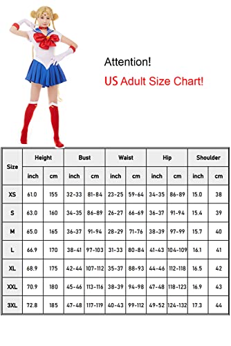 Wolancy Sailor Moon Cosplay Costume For Women Girls Usagi Tsukino Dress Outfit Halloween Skirt Suit Accessories Full Set #TOP2