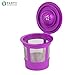 PARTY BARGAINS Reusable Coffee Filter Cups 4-Pack for 2.0 Brewers – Universal Fit Refillable Single-Serve Filters with Stainless Steel Mesh and BPA-Free Plastic – Eco-Friendly Coffee Pods, Purple