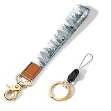 ZAXMEY Wrist Lanyard Key Chain, Wristlet Strap Keychain Holder for Women Men Car Keys Wallet Card Phone, Forest