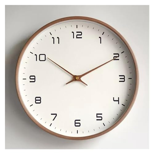 Reloj de pared cuadrado moderno de madera sólida miniatura 1