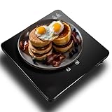SHASUKI Food Warmer Electric Server Warming Tray, 6 Temperature Control, Hot Plate,Portable Glasstop Compact Warming Tray, Home Use Indoor Dinner,Entertaining, Party (8.3'x8.3') Candle, Tea…