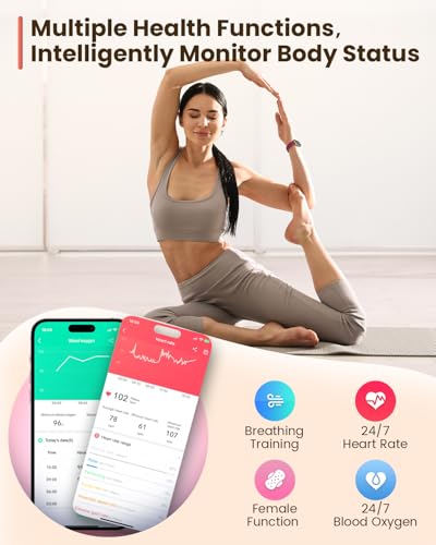 Fitness Watches for Women, Fitness Tracker Watch with Heart 24H Rate/Blood Oxygen/Sleep Monitor, 20+ Sports Modes Smart Watches for Women, Activity Tracker and Smartwatch for Android/iOS Phones - Image 5
