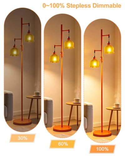 Image of Lightdot Globe Floor Lamp with LED Bulbs Included, Dimmable Floor Lamps,Unique Modern Standing Tall Lamp for Bedroom Living Room /Sofa Beside /Corner Decor-Gold