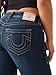 True Religion Women's Becca Mid Rise Bootcut Crystal Flap - Single Needle Stitching Body Rinse Jeans Pant - in Size 34