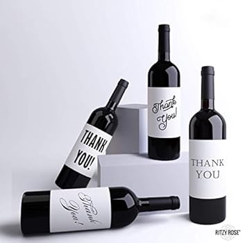 Amazon.com: Thank You Wine Bottle Labels Gift for Client ...