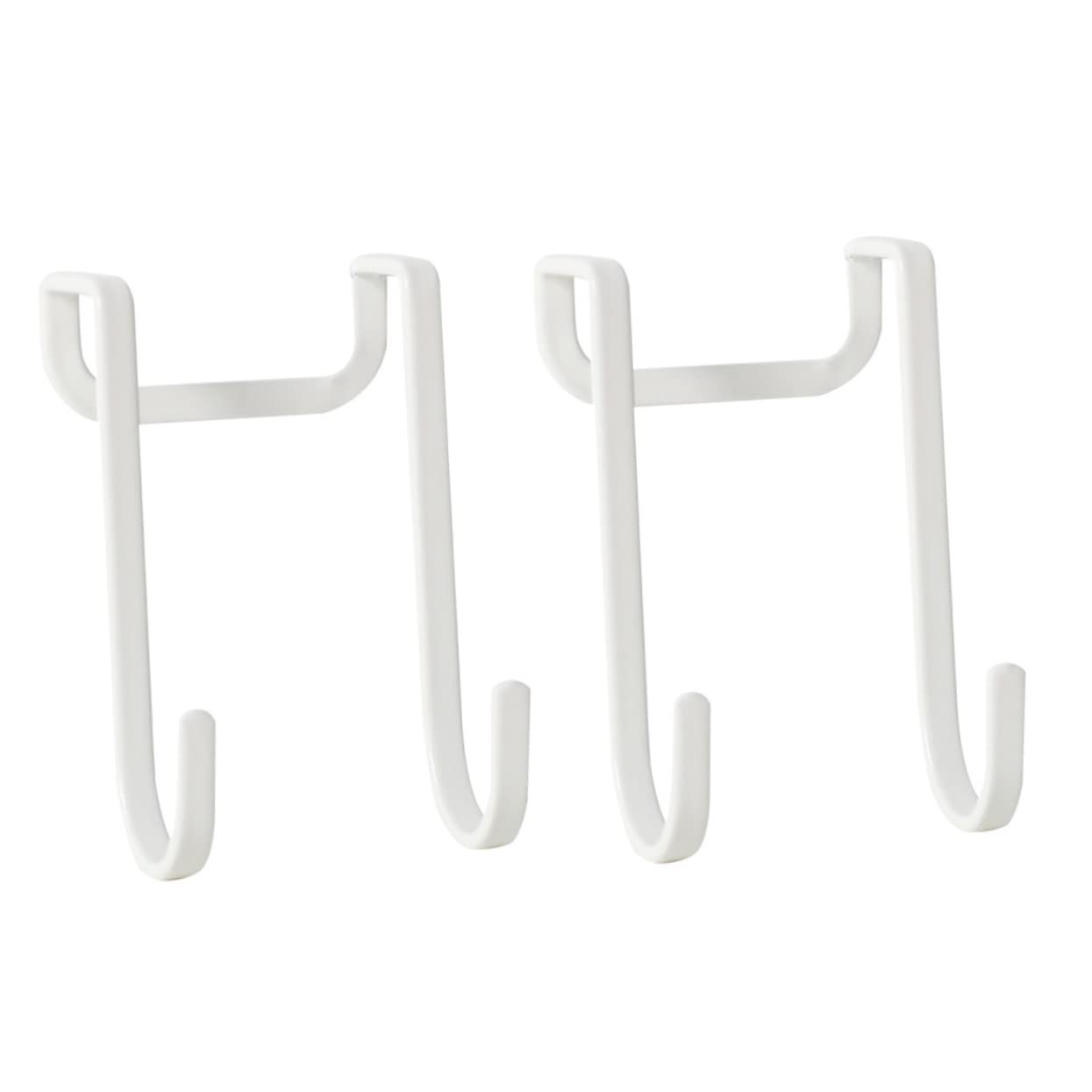 HOODANCOS 2Pcs Traceless Iron Door Hooks Style Punch Kitchen Cabinet Hooks for Home Organization Elegant and Scratch Resistant Design