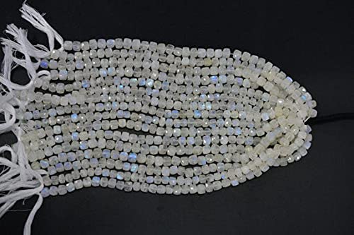 Pierre de lune arc-en-ciel LKBEADS fil de 9 pouces perles facettées 7-8mm pour enfilage