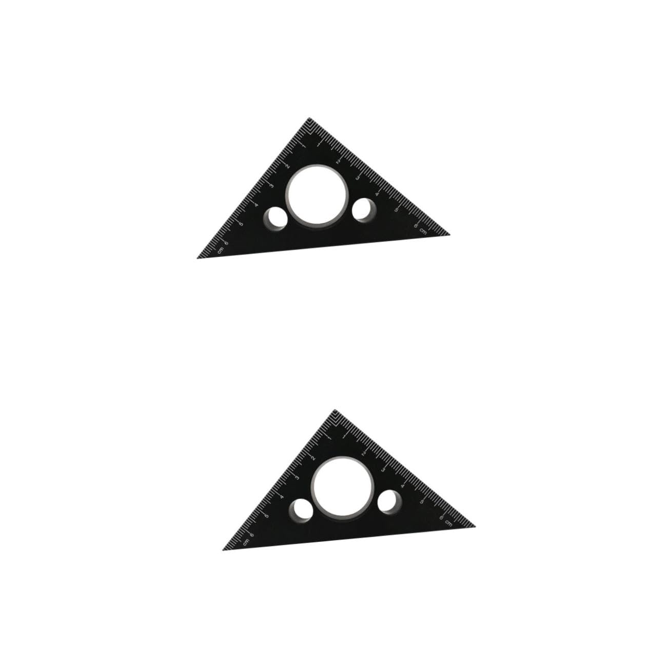 ARTIBETTER 2 Pièces Règle Triangulaire Alliage Aluminium Outil Pratique pour Menuiserie et Bricolage Règle Épaissie Compacte et pour Usage Professionnel et Domestique
