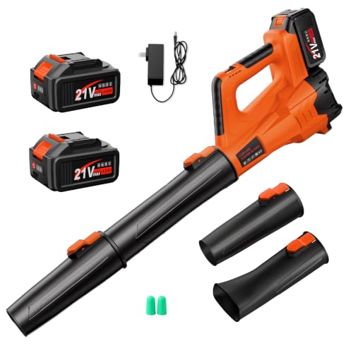 Electric Leaf Blower Cordless with Battery and Charger 2 X 4.0Ah 600CFM | Hand h...
