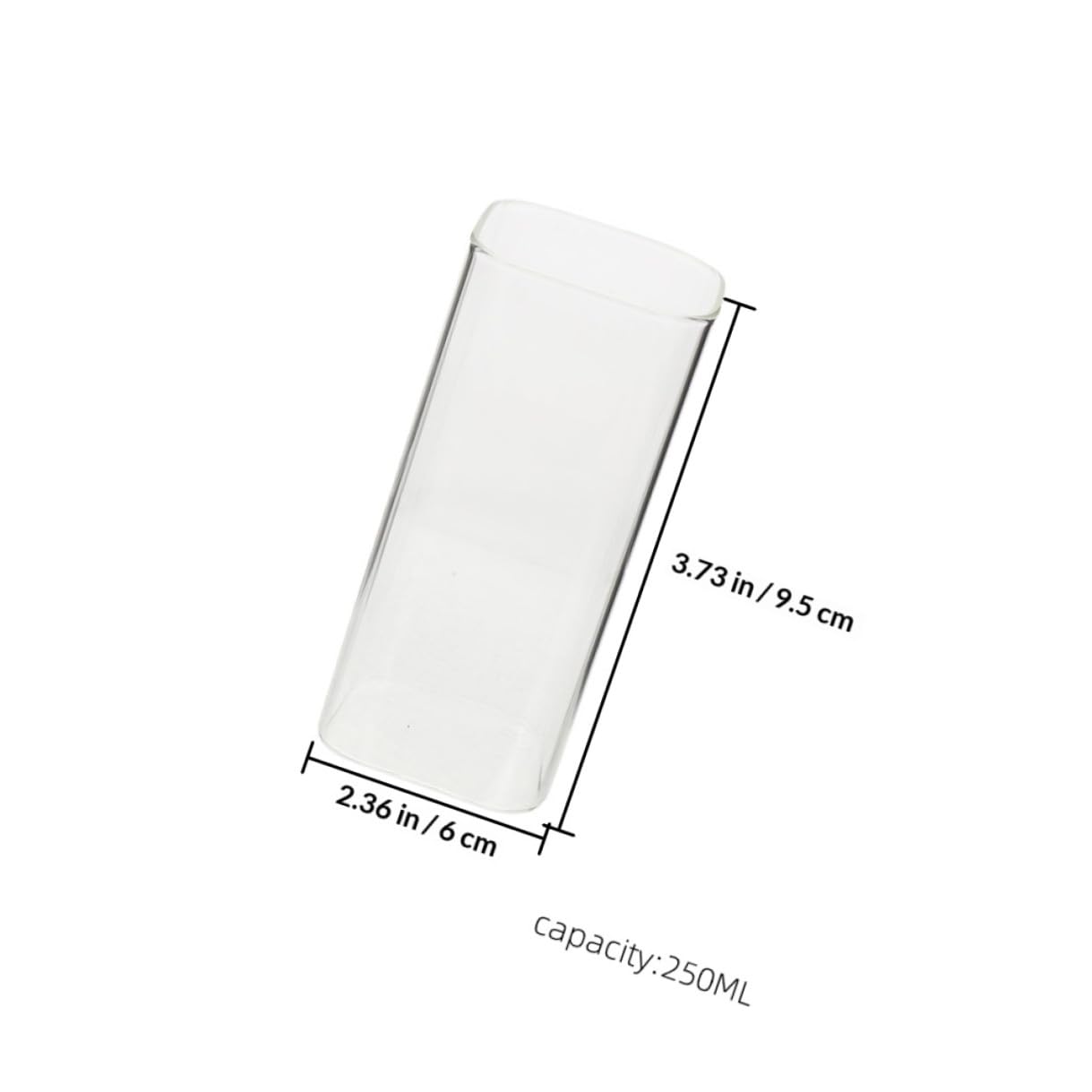 BETOOKY 6 Bicchieri Set Resistenti al Calore da 250ml, in Vetro