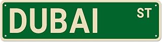 Metal Sign Dubai ST Vintage Signs Retro Tin Signs Art Plaque Aluminum Sign for Bedroom Kitchen Garden Wall Bar Club Coffee Hanging Sign Home Decor 6x16 Inch