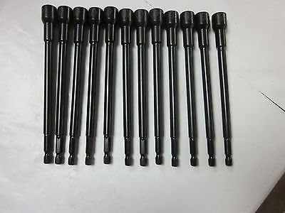 ~ 12~6" L IMPACT LASER ETCHED MAGNETIC ~ 3/8" ~ NUTSETTER NUT DRIVER SETTERS