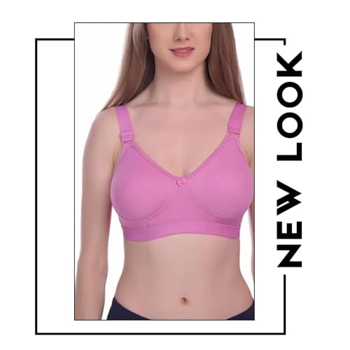 Image of Viral Girl Women's Wire-Free Cotton Hosiery Bra | Non-Padded, Full Coverage, Adjustable Straps | Soft Comfortable Innerwear with Hook & Eye Closure for Everyday Use