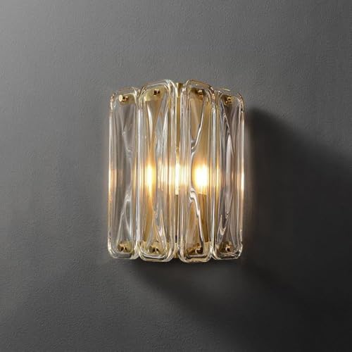 Applique murale en verre laiton pour illuminer un couloir ou salon moderne