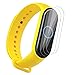NOKOER Cinturini per Xiaomi Mi Band 5, [2 in 1] TPU Silicone Cinturino + 3 Pezzi Pellicola Protettiva, [Resistente all'Usura] [Traspirante] per Xiaomi Mi Band 5 - Giallo