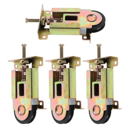 Roulettes pour porte coulissante de placard bloquee galets metal 40 mm